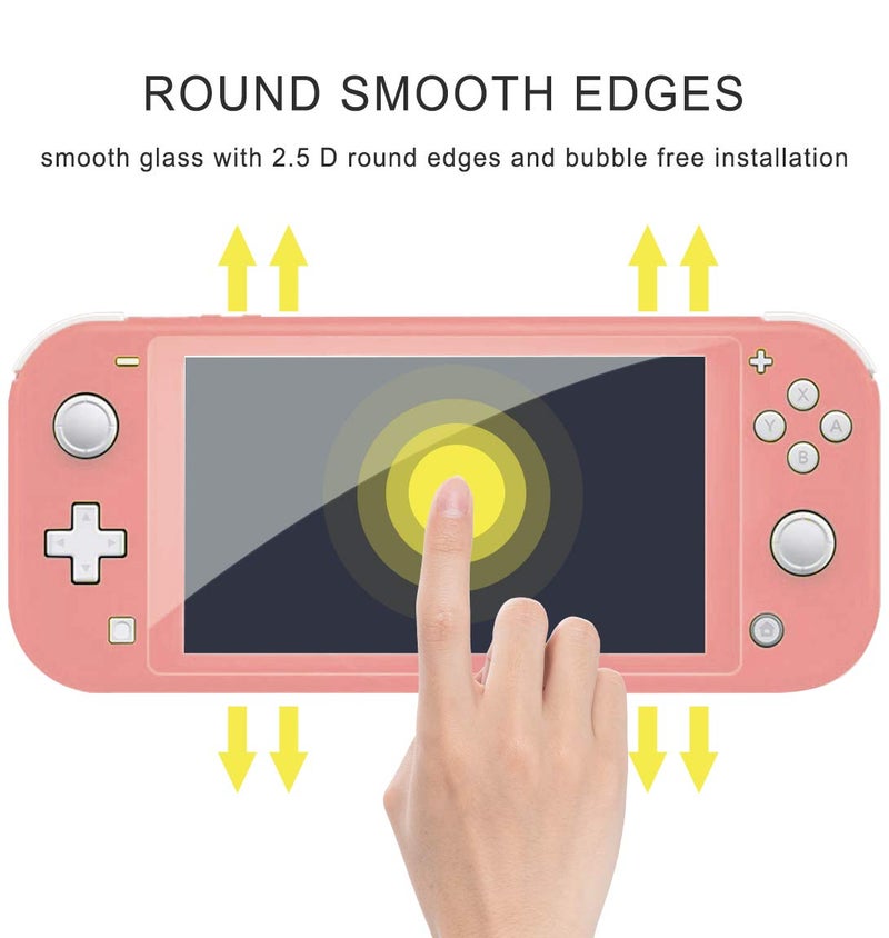 Moxiaomo Protective Case for Nintendo Switch Lite,Switch Lite Case with Screen Protector and Glitter Bling Soft TPU Cover with Shock-Absorption and Anti-Scratch Caseï¼ˆ2Pack Screen Protector ï¼‰ - Image 3